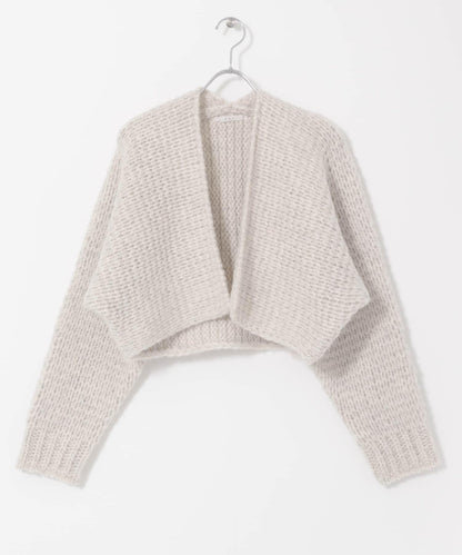 粗針短款針織開衫