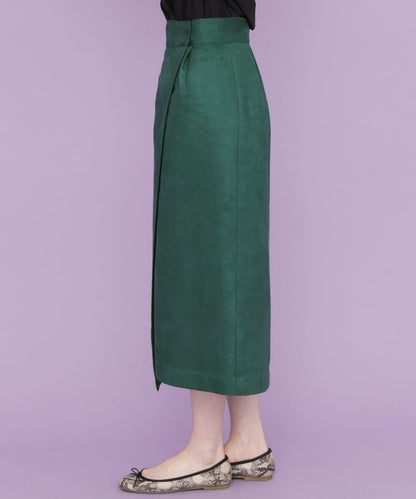 彩色麂皮包裹半身裙