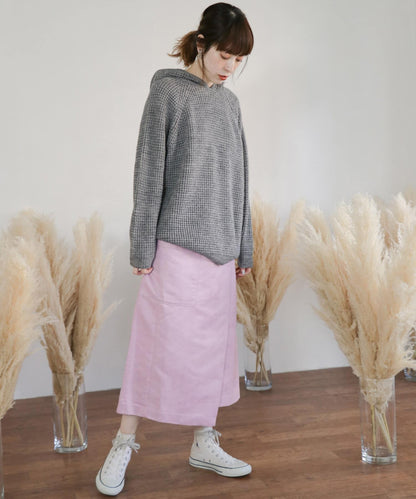 彩色麂皮包裹半身裙