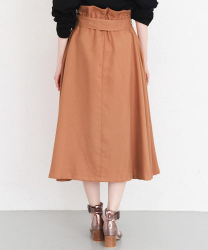 高腰蝴蝶結喇叭裙