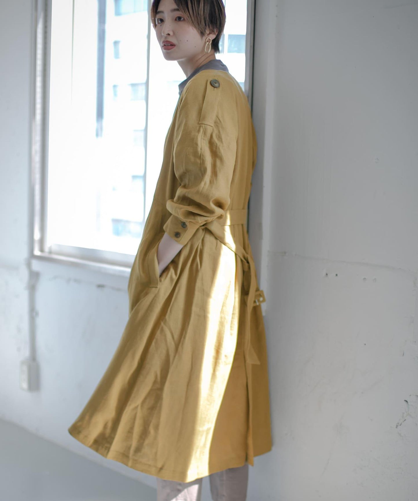 風衣連衣裙大衣∴