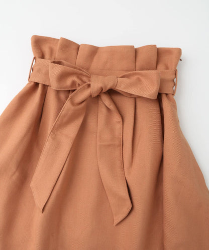 高腰蝴蝶結喇叭裙