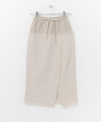 提花流蘇休閒半身裙