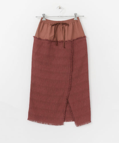 提花流蘇休閒半身裙