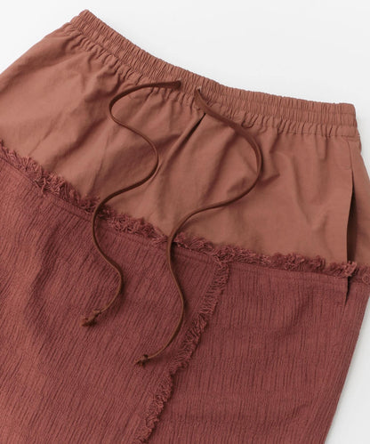 提花流蘇休閒半身裙