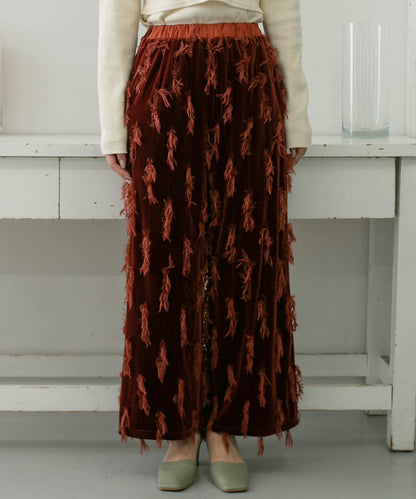 天鵝絨流蘇休閒褲∴