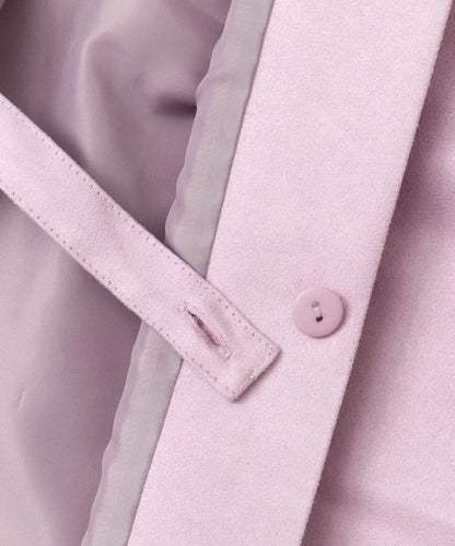 彩色麂皮包裹半身裙