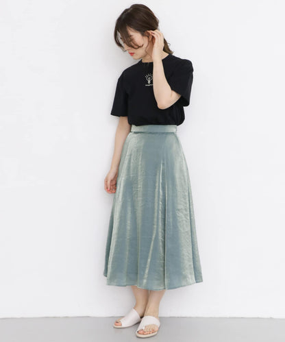 金屬光澤喇叭裙