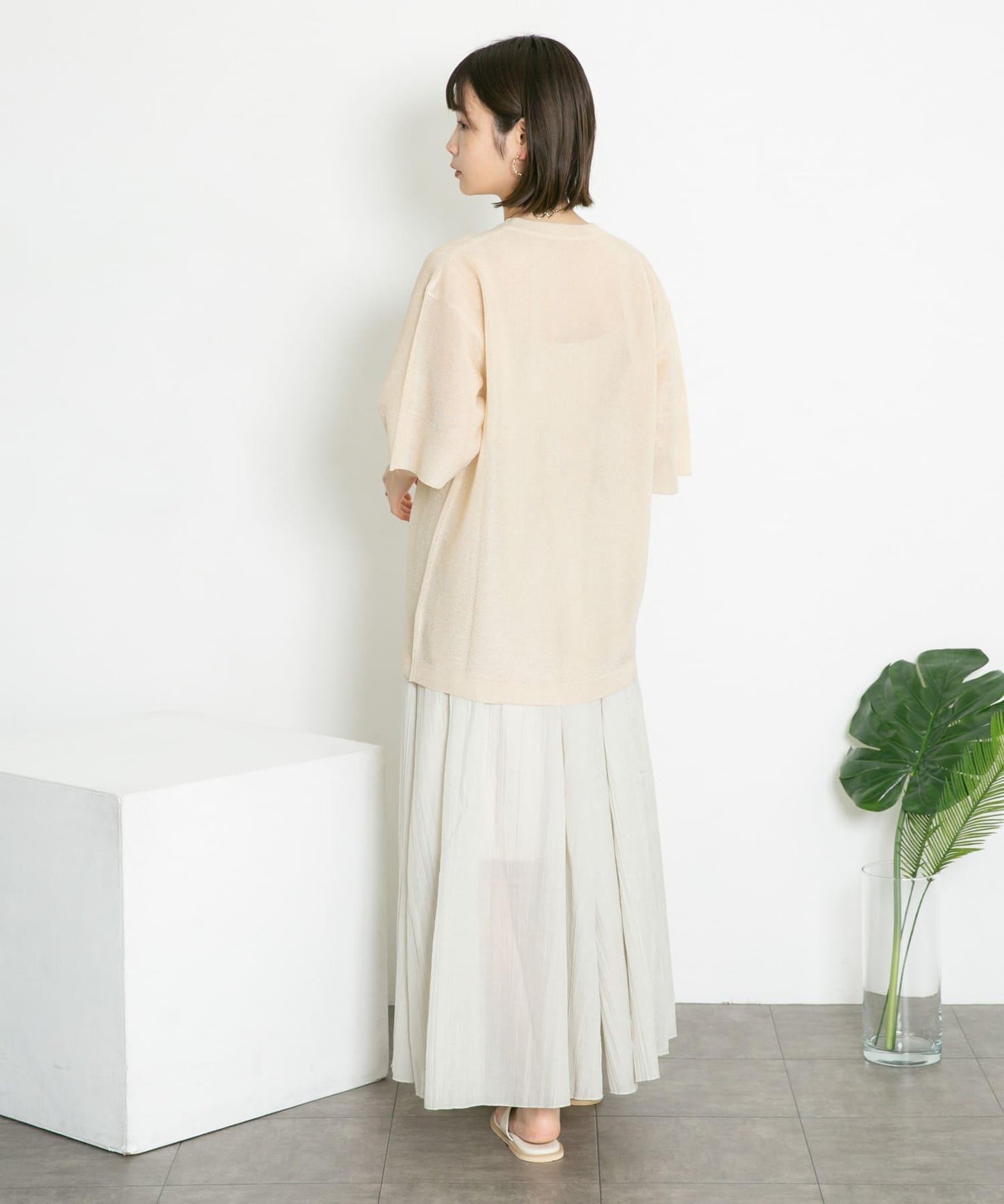 透視感蓬鬆喇叭半身裙