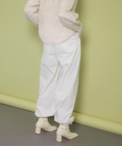 抽繩下襬工裝褲