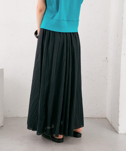 透視感蓬鬆喇叭半身裙