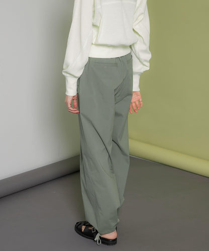 抽繩下襬工裝褲