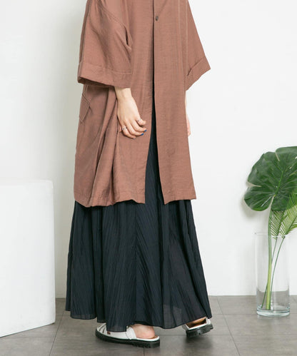 透視感蓬鬆喇叭半身裙