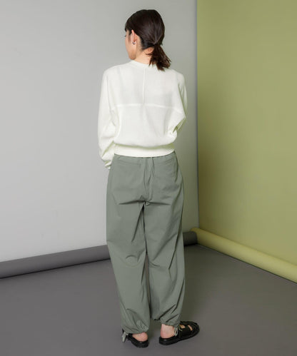 抽繩下襬工裝褲