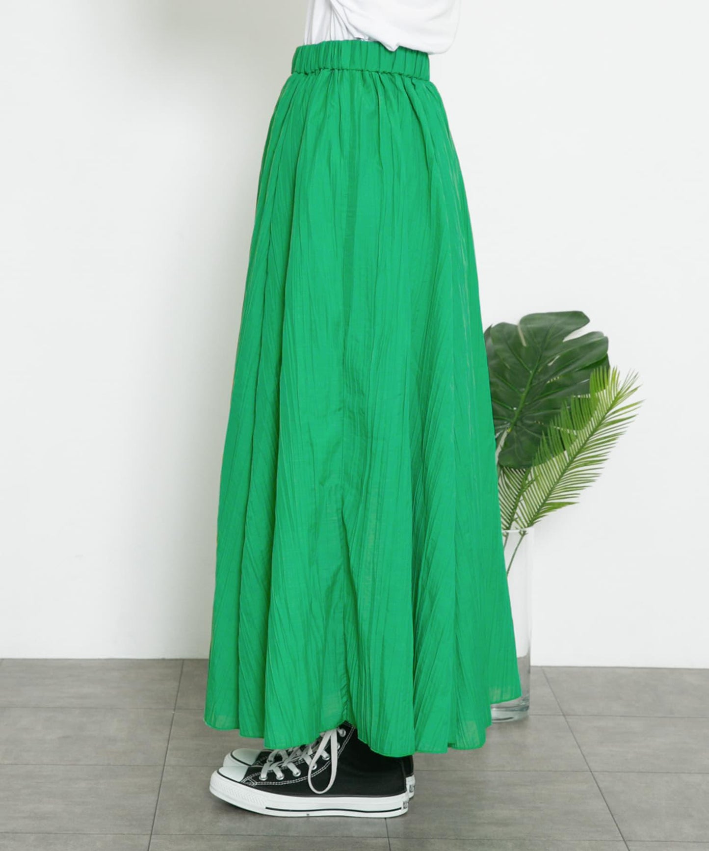 透視感蓬鬆喇叭半身裙