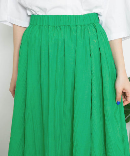 透視感蓬鬆喇叭半身裙