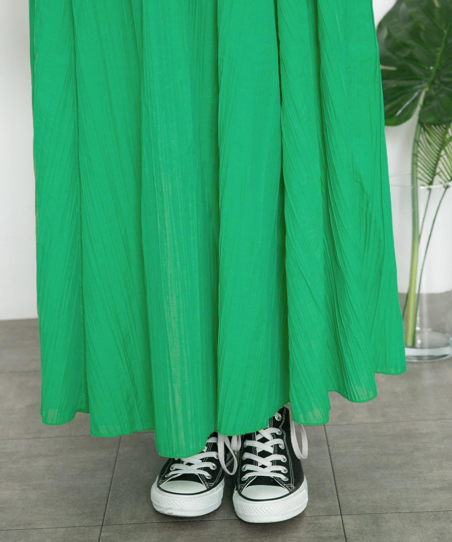 透視感蓬鬆喇叭半身裙