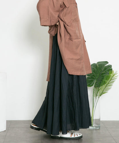 透視感蓬鬆喇叭半身裙