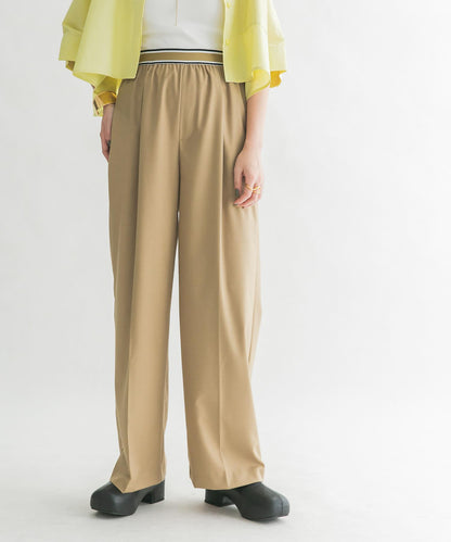 鬆緊腰設計休閒褲