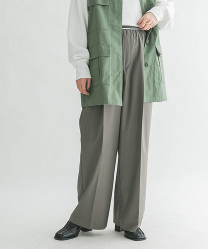 鬆緊腰設計休閒褲