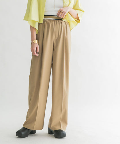 鬆緊腰設計休閒褲