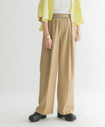 鬆緊腰設計休閒褲