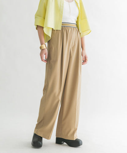 鬆緊腰設計休閒褲