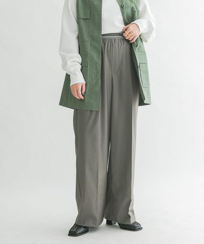 鬆緊腰設計休閒褲