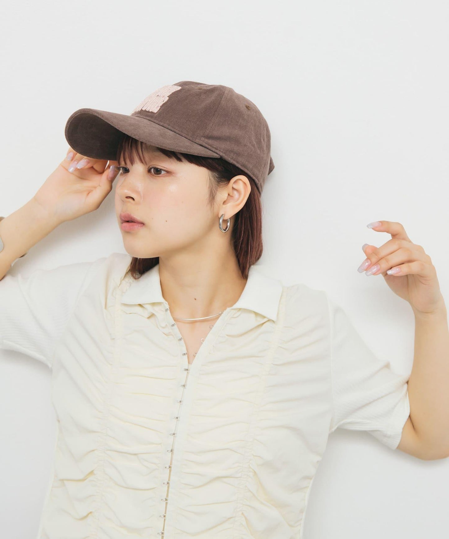 立體鏈式縫線棒球帽