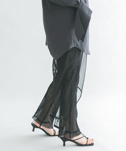 網紗喇叭褲
