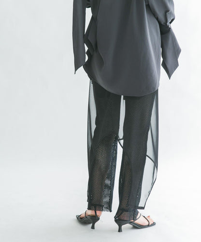 網紗喇叭褲