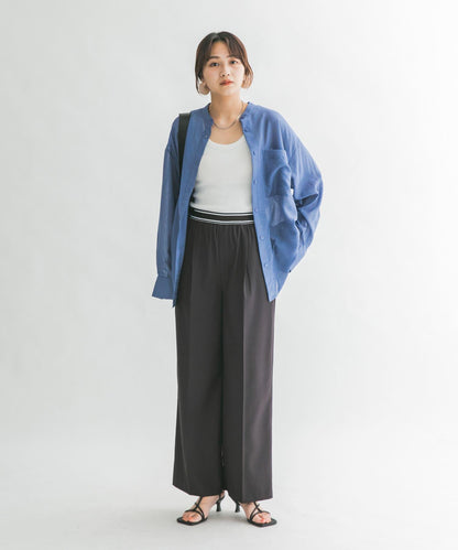 鬆緊腰設計休閒褲