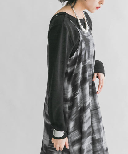 後背開口針織衫