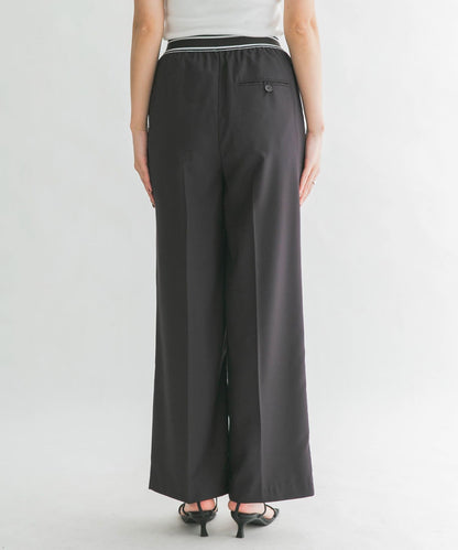 鬆緊腰設計休閒褲