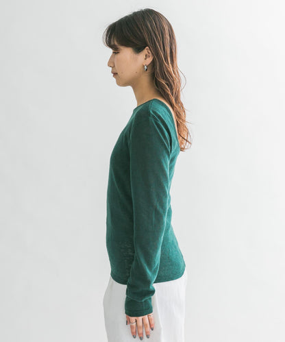 後背開口針織衫