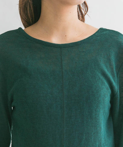 後背開口針織衫