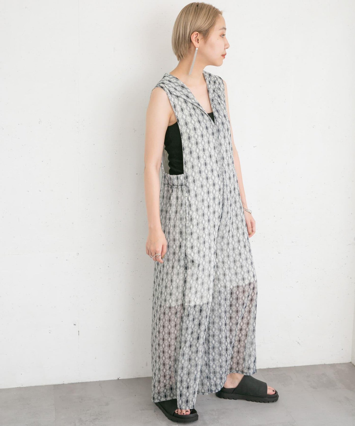 楊柳印花連體褲