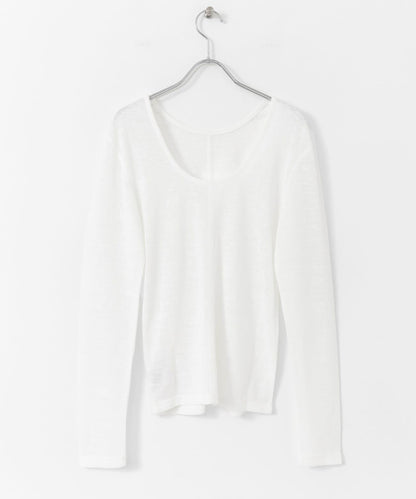 後背開口針織衫