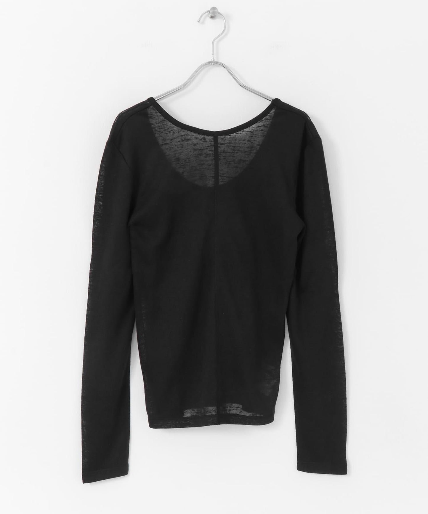 後背開口針織衫