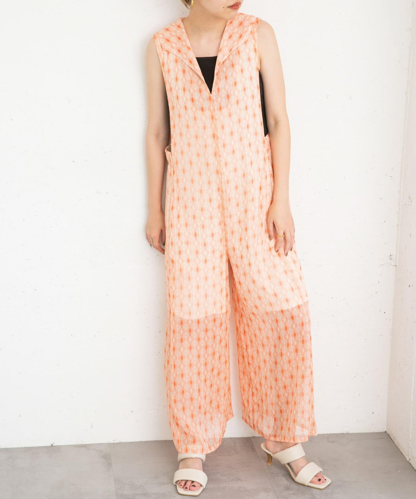 楊柳印花連體褲