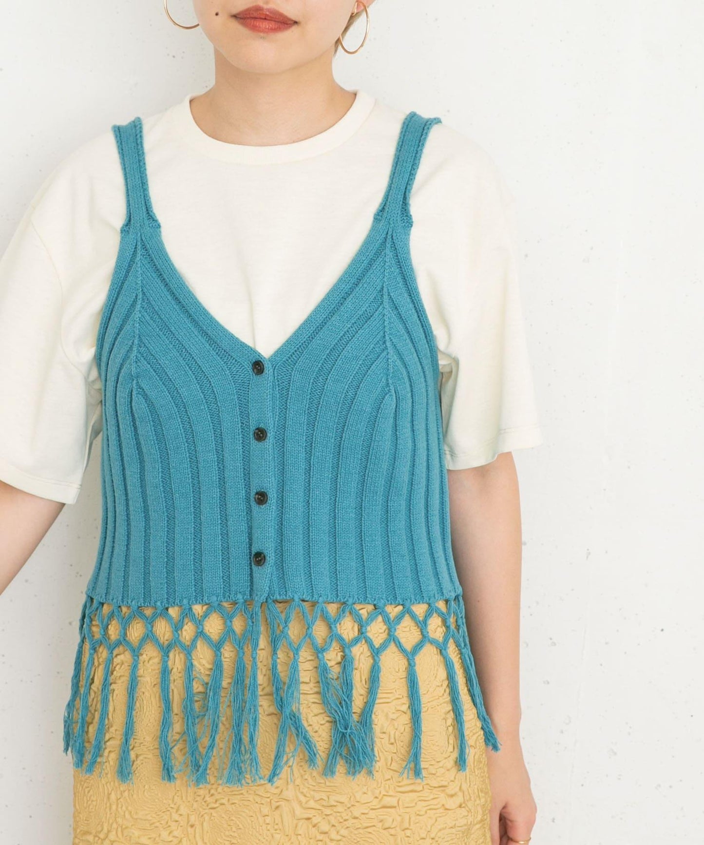 流蘇針織背心