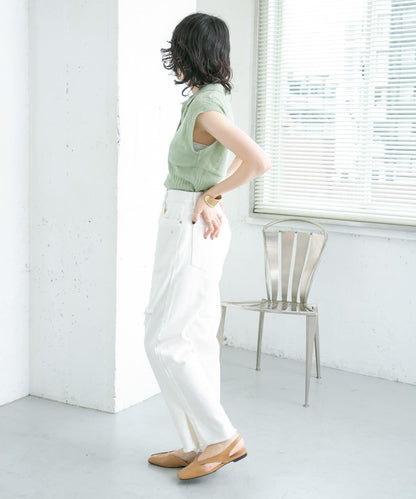 改良破洞開叉牛仔褲