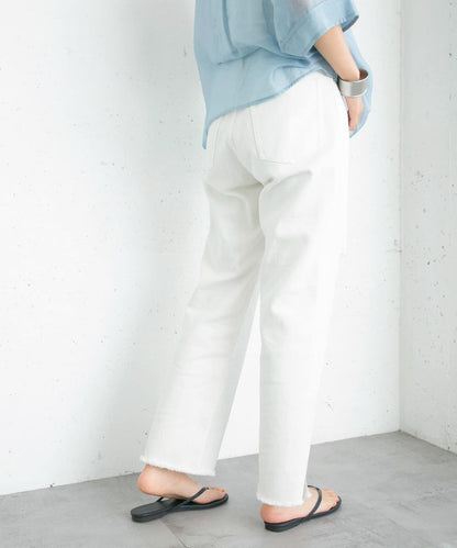 改良破洞開叉牛仔褲