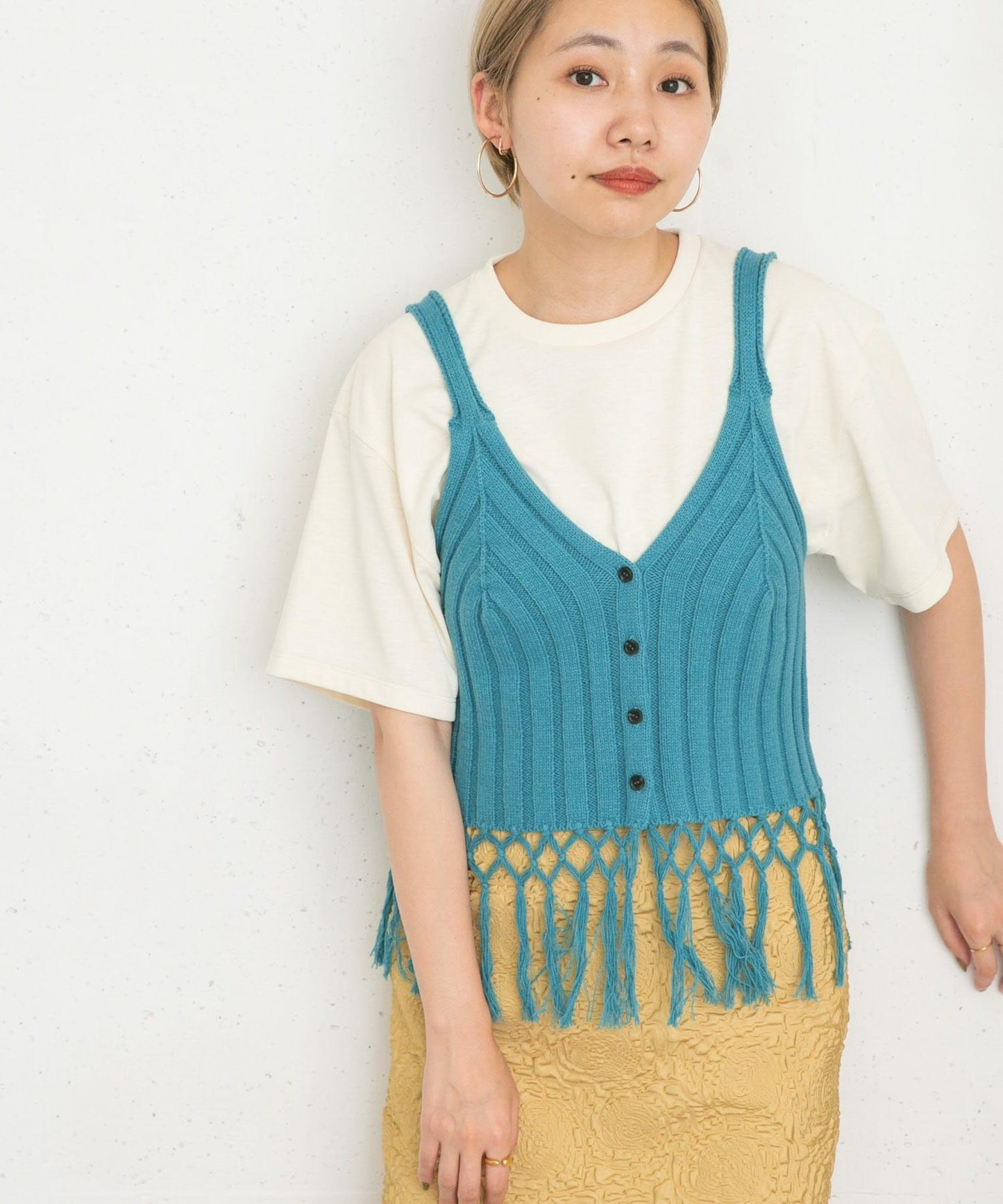流蘇針織背心