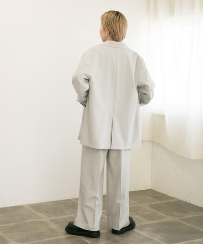 中線高腰寬腿褲