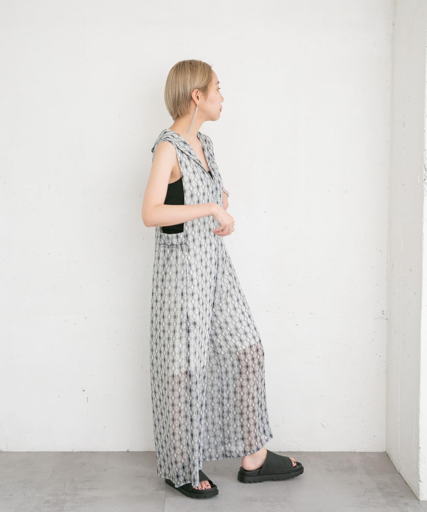 楊柳印花連體褲