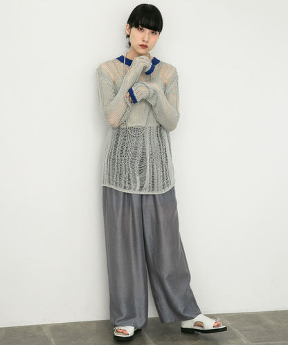 隨機鏤空編織寬鬆針織衫