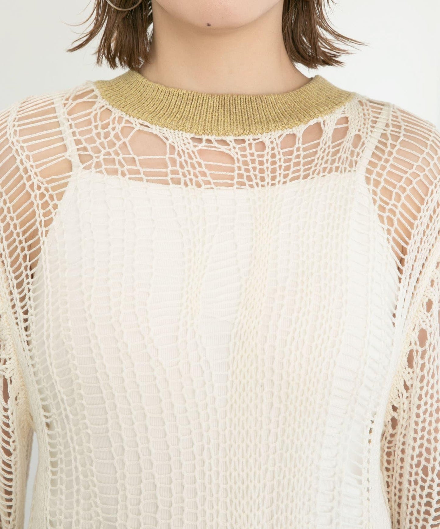 隨機鏤空編織寬鬆針織衫