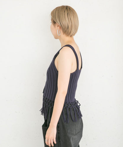 流蘇針織背心