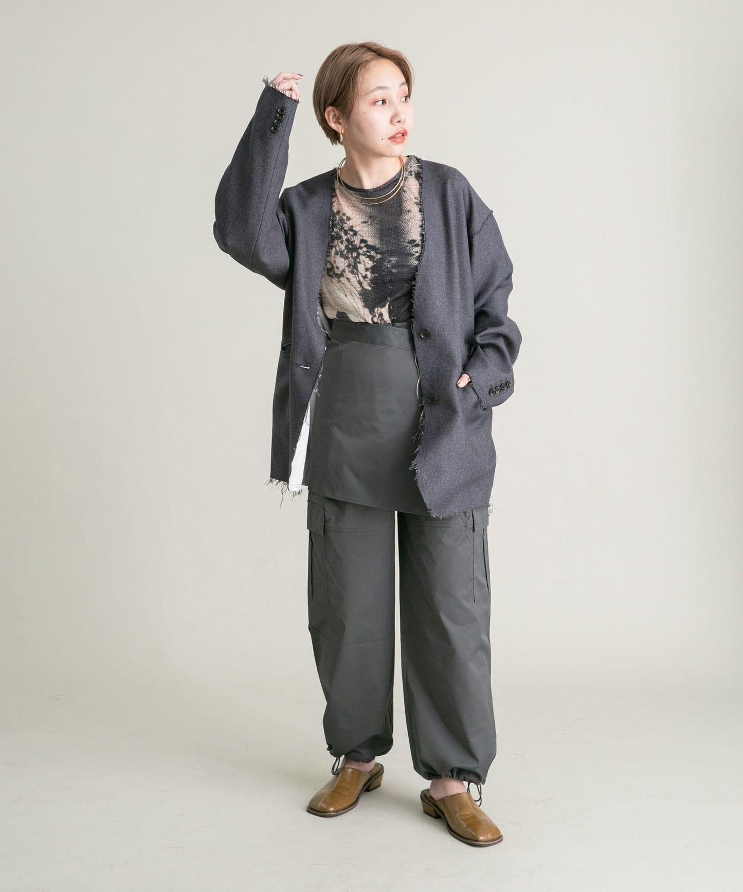 裙裝套裝軍旅風長褲